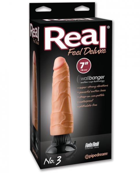 Real Feel Deluxe No 3 7 inches Vibrator Beige