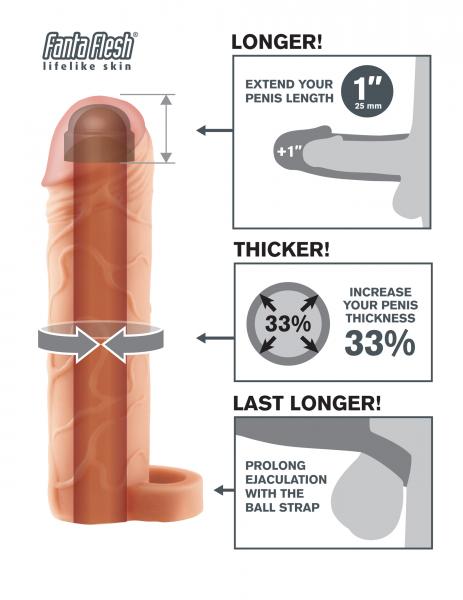 Perfect 1 inch Extension with Ball Strap Beige