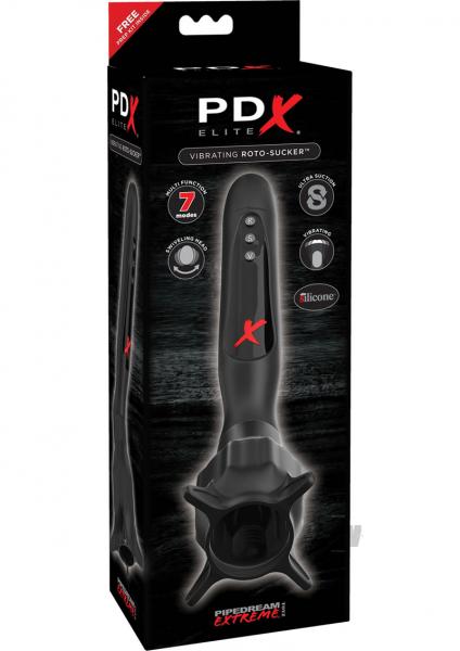 PDX Elite Vibrating Roto-Sucker Black