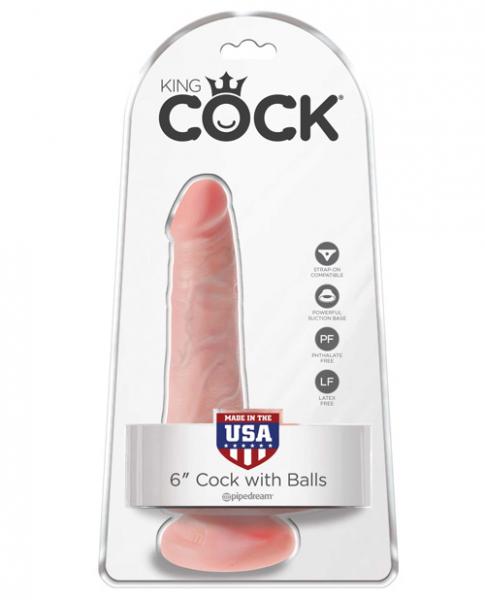 King Cock 6in Cock With Balls