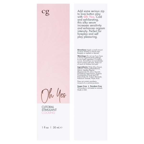 Cgc Oh Yes Clitoral Stimulant Cooling 1oz