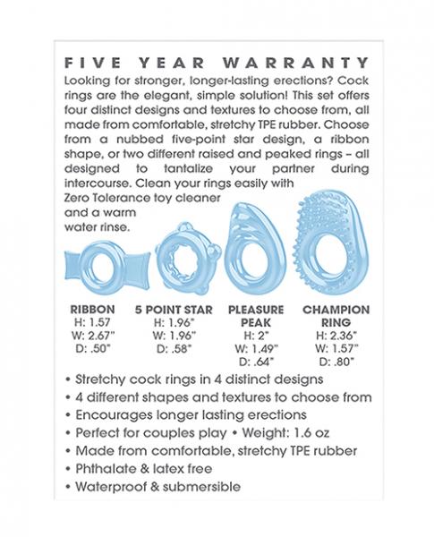 ZT Ring A Ding Ding Cock Ring Set Of 4