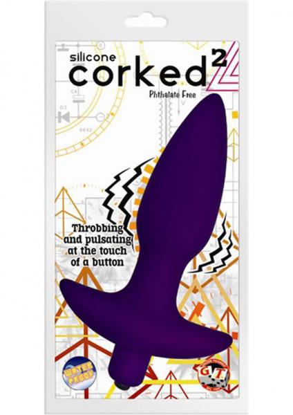 Corked 02 Silicone Anal Plug Waterproof Medium - Purple