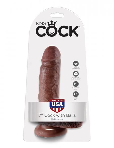King Cock 7" Cock - Brown