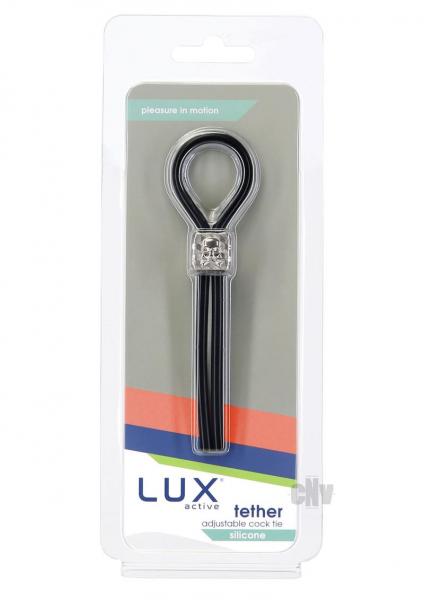 Lux Active Tether Adjustable Cock Tie Silicone Black