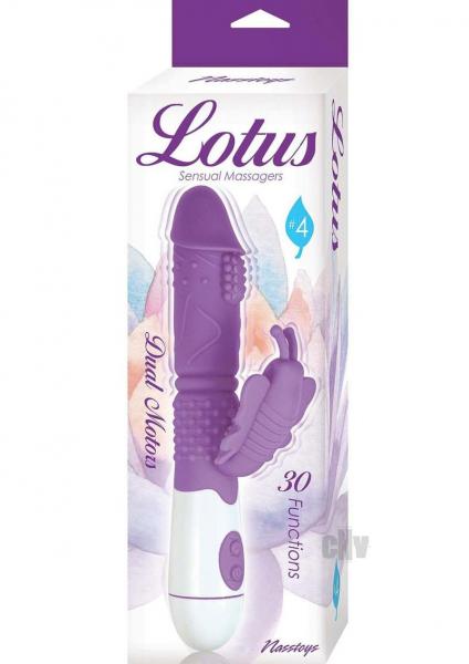 Lotus Sensual Massagers #4 Dual Stimulator Silicone Purple