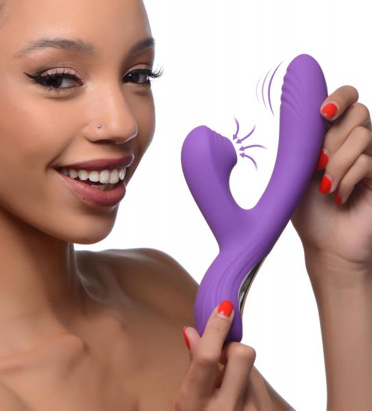 Power Bunny Shivers Suction Dual Stimulator Purple
