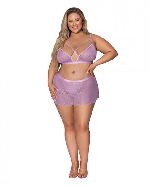 Magic Silk Modern Romance Baby Doll & Thongng White Queen Size