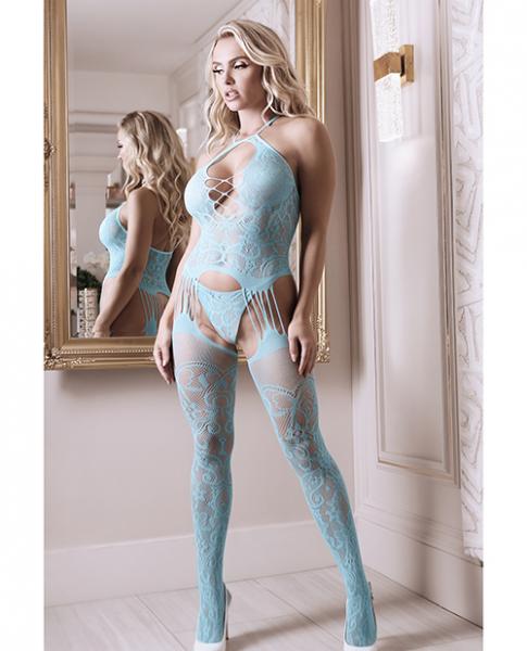 Sheer On Cloud 9 Bodystocking & G-string Light Blue O/s