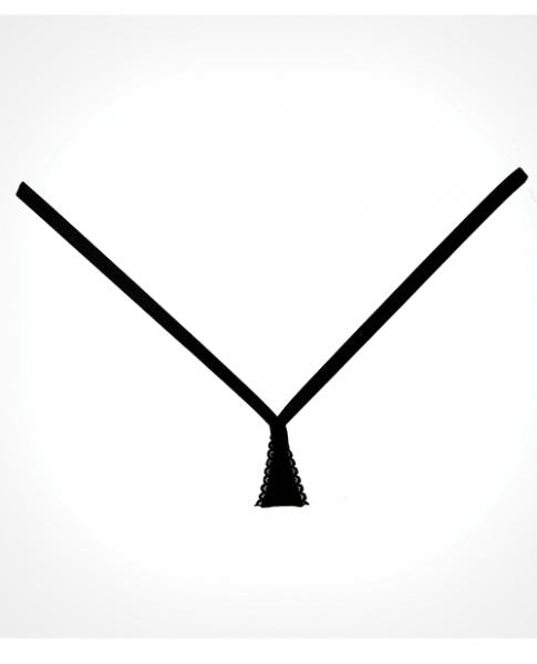 Adore Between The Cheats Wetlook Panty Black O/S