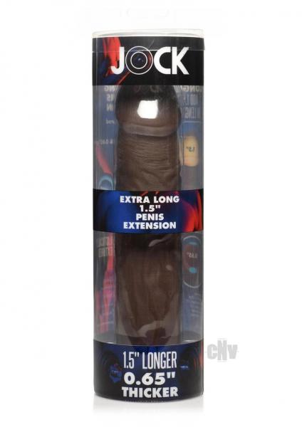Jock Extra Long Penis Extension Sleeve 1.5in Dark
