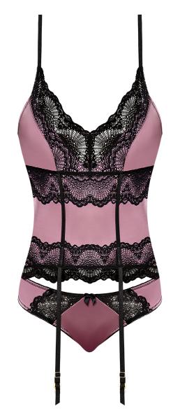 Magic Silk Sensual Desires Basque And Tanga Set Mauve S/m