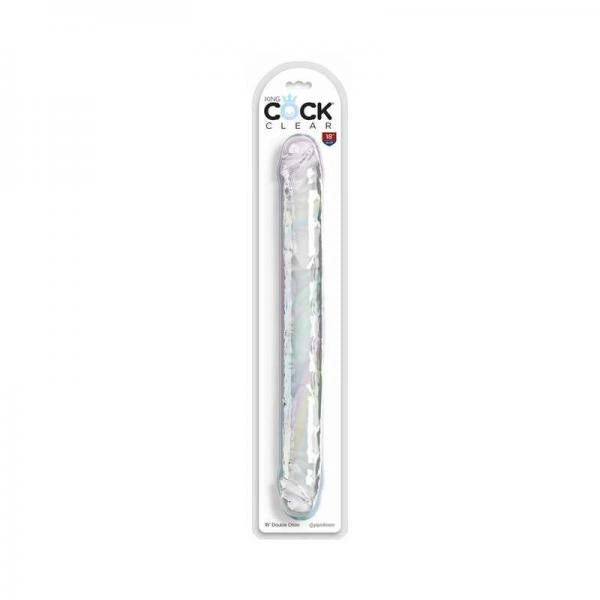King Cock Double Dildo 18 In. Clear