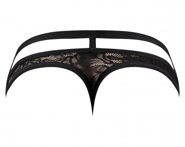 Lucifer Cutout Thong Black L/xl