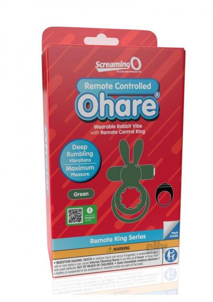 Screaming O Ohare Remote Controlled Vibrating Ring - Green