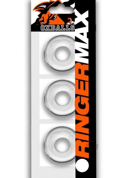 Oxballs Ringer Max 3 Pack Cockrings - Clear