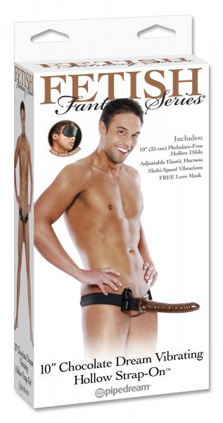 Fetish Fantasy Series 10 Chocolate Dream Vibrating Hollow Strap On