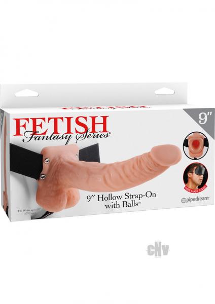 Ff Hollow Strap On W/balls 9 Flesh