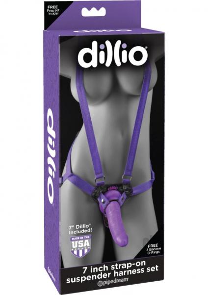 Dillio Pur 7in Strap-On Suspend Harn Set
