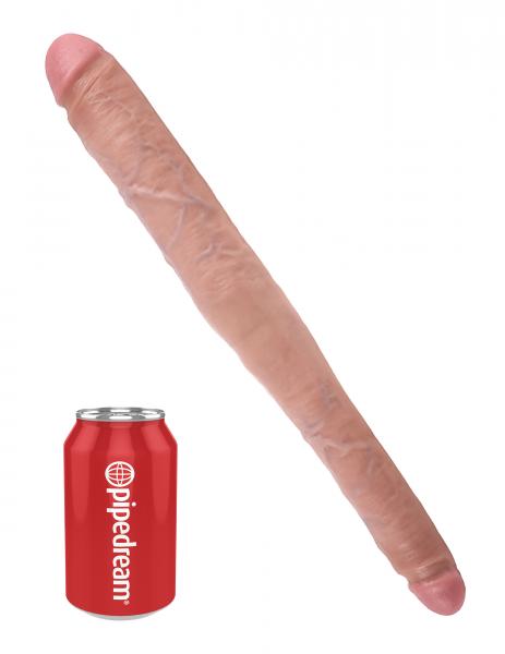 King Cock 16 Tapered Double Dildo - Flesh