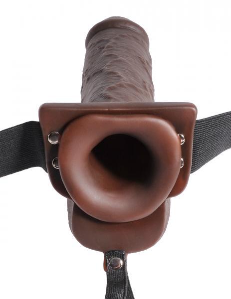 Fetish Fantasy Series 9 Hollow Squirting Strap On w/Balls - Brown