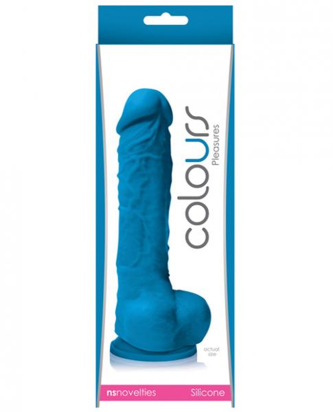 Colours Pleasures 5 Dildo w/Suction Cup - Blue