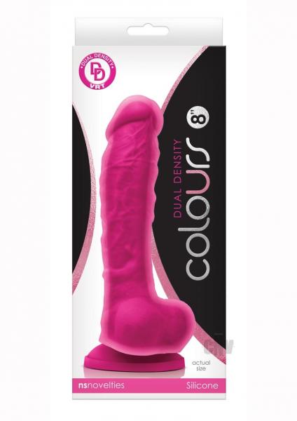 Colours Dual Density 8 Dildo - Pink