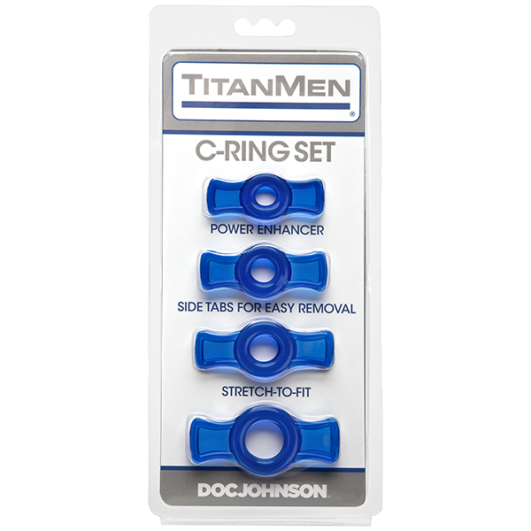 Titanmen Cock Ring Set Blue