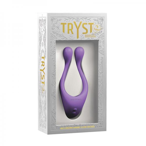 Tryst V2 Bendable Multi Zone Massager w/Remote - Purple
