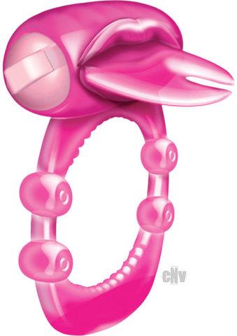 Forked Tongue X-treme Vibrating Pleasure Ring - Magenta