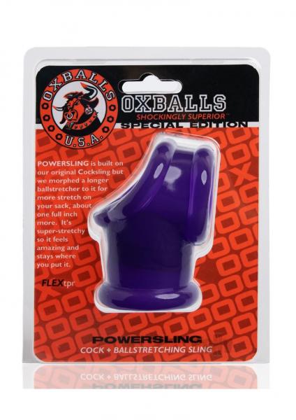 Oxballs Powerballs Cocksling & Ball Stretcher - Eggplant