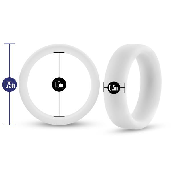 Performance - Silicone Glo Cock Ring - White Glow