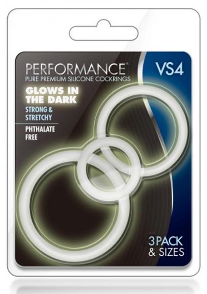 Performance - Vs4 Pure Premium Silicone Cockring Set - White