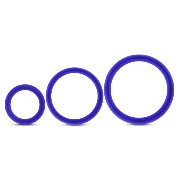 Blush Stay Hard Beaded Cock Rings - Purple Pack of 3