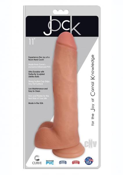 Jock Dong 11 inches with Balls Vanilla Beige
