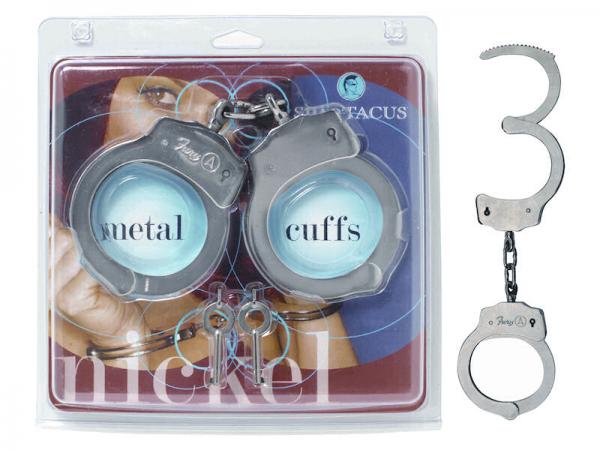 Nickel Coated Steel Handcuffs Double Locking