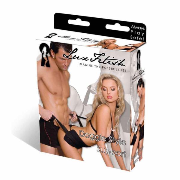Lux Fetish Doggie Style Support Black Sex Sling