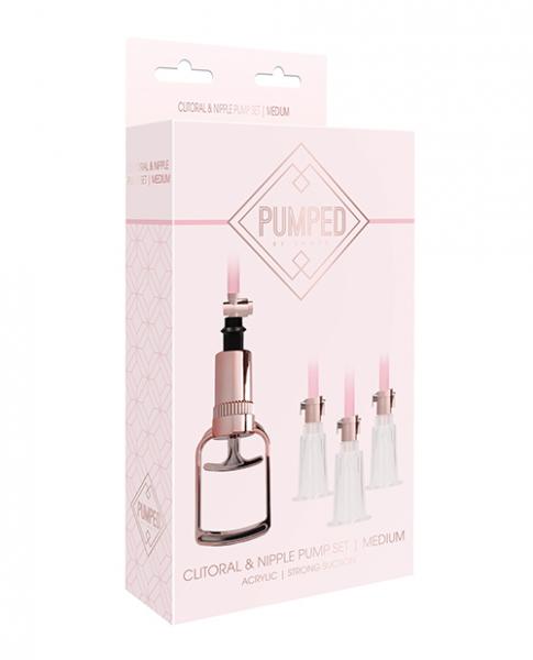 Pumped - Clitoral & Nipple Pump Set Medium - Rose