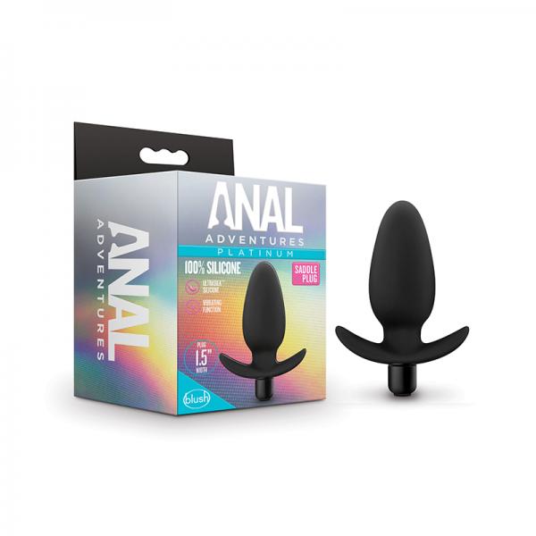 Blush Anal Adventures Platinum Silicone Saddle Plug - Black