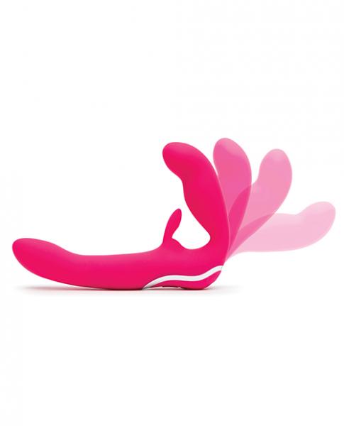 Happy Rabbit Strapless Strap On Vibrating Pink