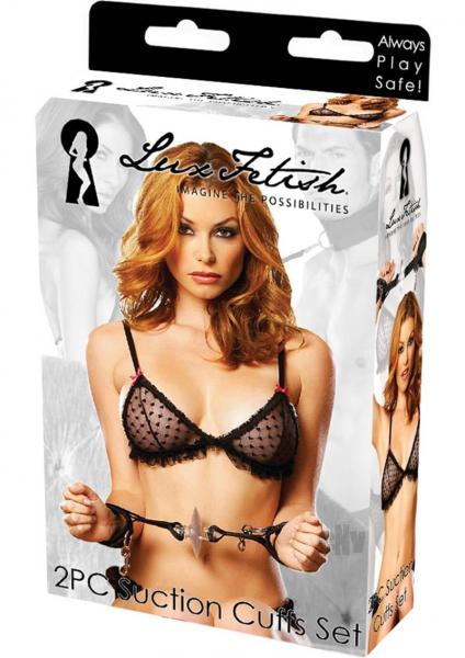 Lux Fetish Sexy Suction Cuffs Black