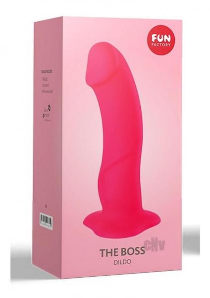 Fun Factory The Boss 7" Girthy Silicone Dildo - Pink