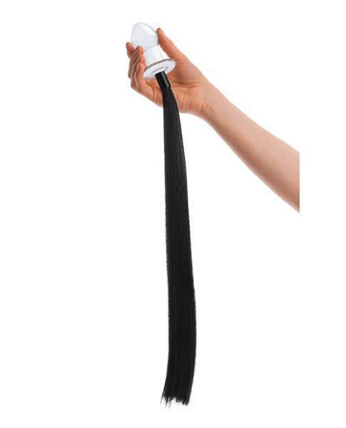 Glas 3" Horse Tail Glass Butt Plug