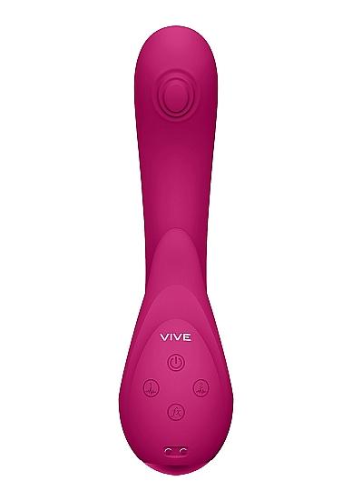 Vive - Miki Rechargeable Pulse-wave & Flickering Silicone Vibrator - Pink