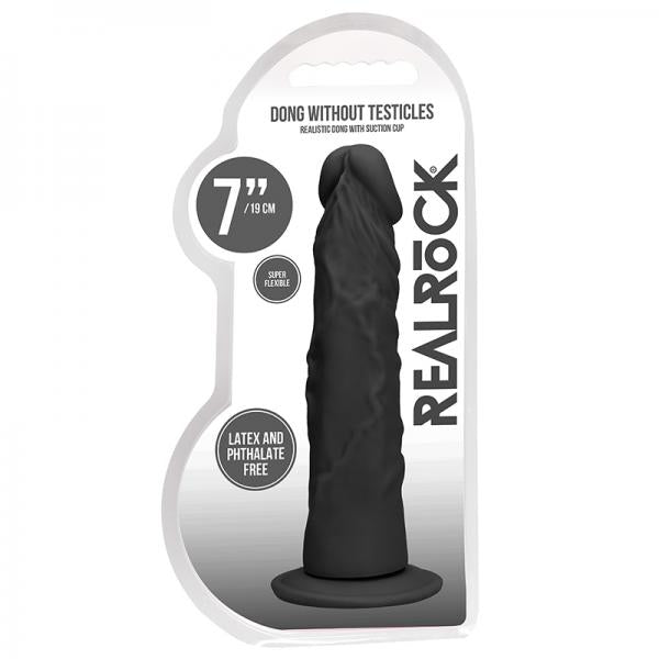 Real Rock Realistic Dildo - 7" - 17 Cm - Chocolate