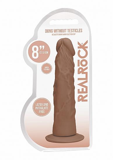 Real Rock Realistic Dildo - 8" - 20 Cm - Mocha