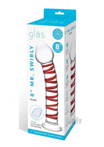 Glas Mr. Swirly Glass Dildo 8 In.