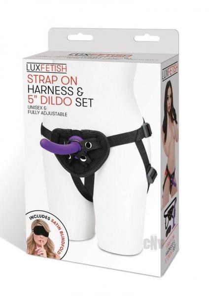 Lux Fetish Strap-on Harness 5 In. Dildo Set