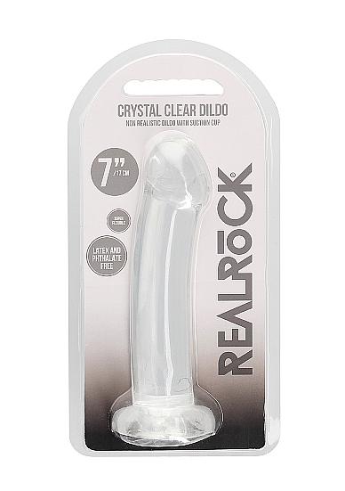 Realrock Non Realistic Dildo W Suction Cup 6.7in Transparent