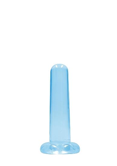 Realrock Crystal Clear Non-realistic Dildo With Suction Cup 5.3 In. Blue